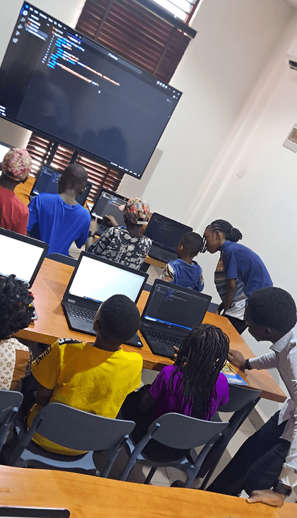 kids learning in a coding class in Early Code Institute Abuja